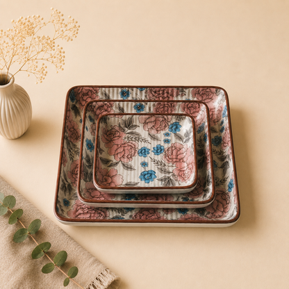 The Floral Vintage Platter Set
