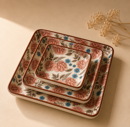 The Floral Vintage Platter Set