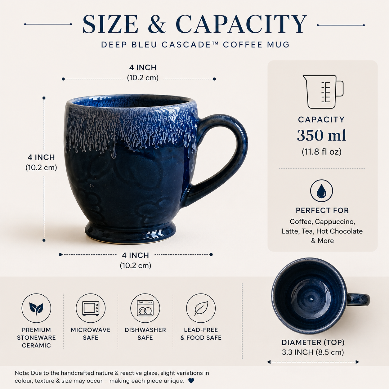 Midnight Bleu Cascade Mugs