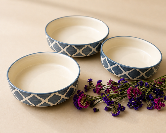Vintage Flat Bowl Set — A Modern Classi