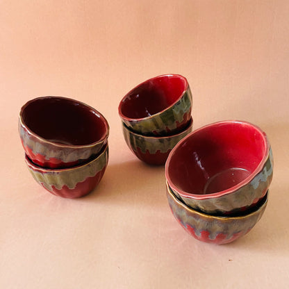 Red Snack Bowls