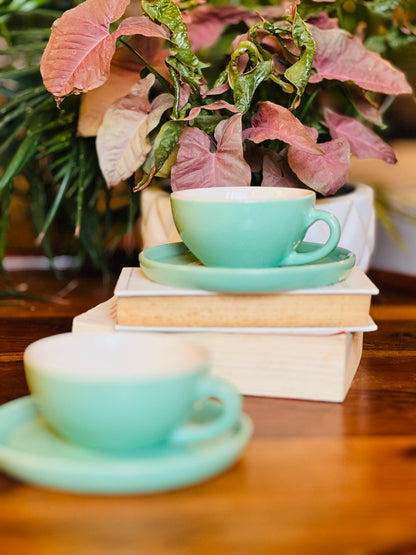 Verdant Sip Cappucino Cup & Saucer Set (240ml)