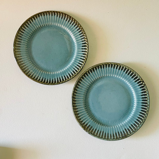 Teal Quarter Plates (Set of 2)