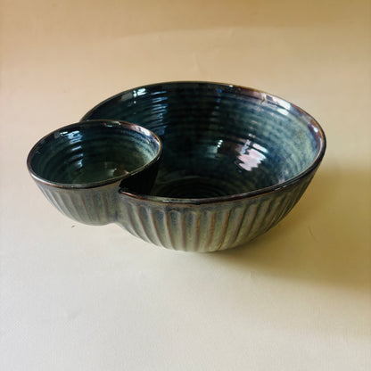 Olive Nest – Artisanal Dual Serving Bowl