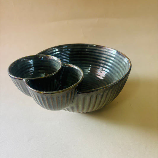 Olive Trio – Artisanal Triple Serving Bowl