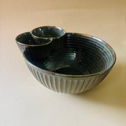 Olive Trio – Artisanal Triple Serving Bowl