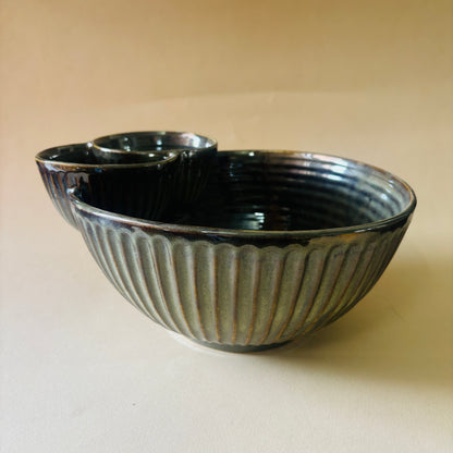 Olive Trio – Artisanal Triple Serving Bowl