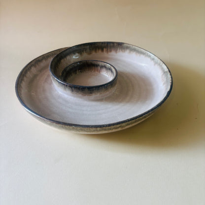 Ash Halo – Artisanal Platter with Dip Bowl