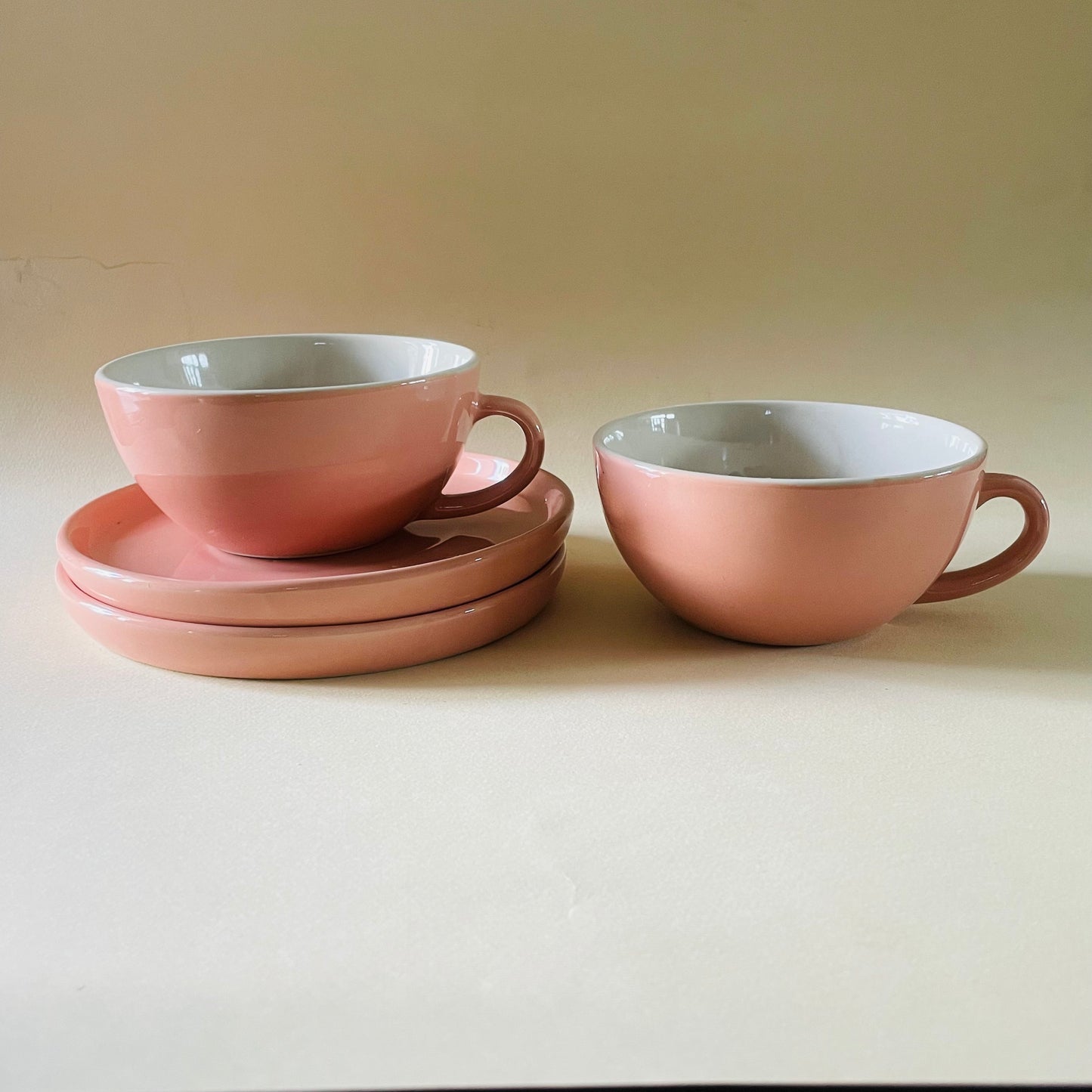 Blush Pink Latte Cup & Saucer Set (320ml)