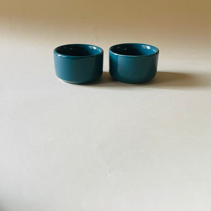 Deep Green Mini Dip Bowls – Set of 2
