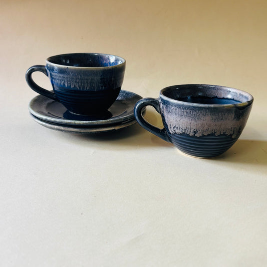 The Bleu Tea Cups & Saucers (180 ml)