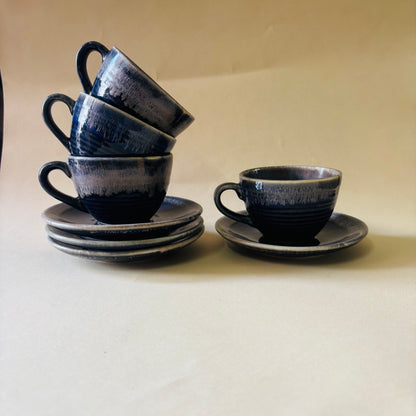 The Bleu Tea Cups & Saucers (180 ml)