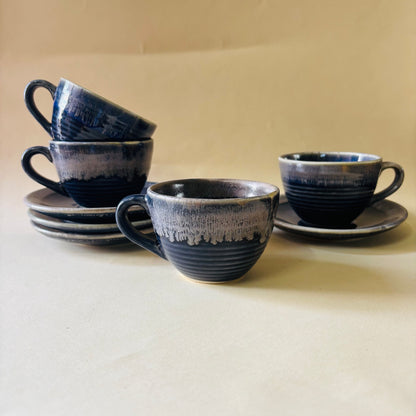 The Bleu Tea Cups & Saucers (180 ml)
