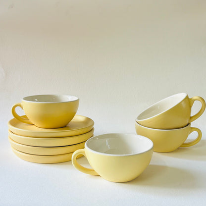 The jaune Cappucino Cup & Saucer Set