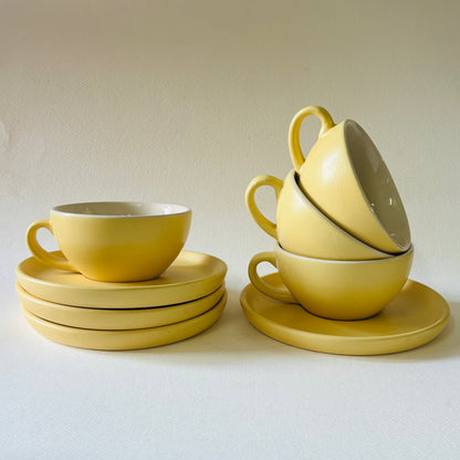 The jaune Cappucino Cup & Saucer Set