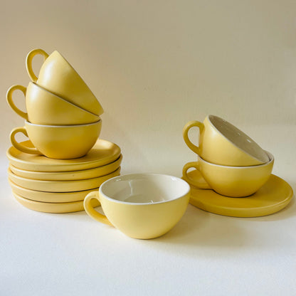 The jaune Cappucino Cup & Saucer Set