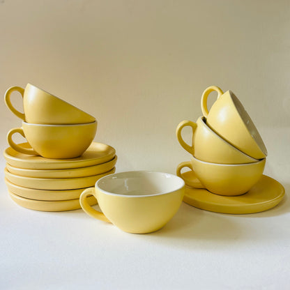 The jaune Cappucino Cup & Saucer Set
