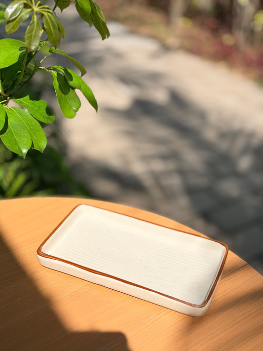 Crema Rectangular Platter – 10 Inch