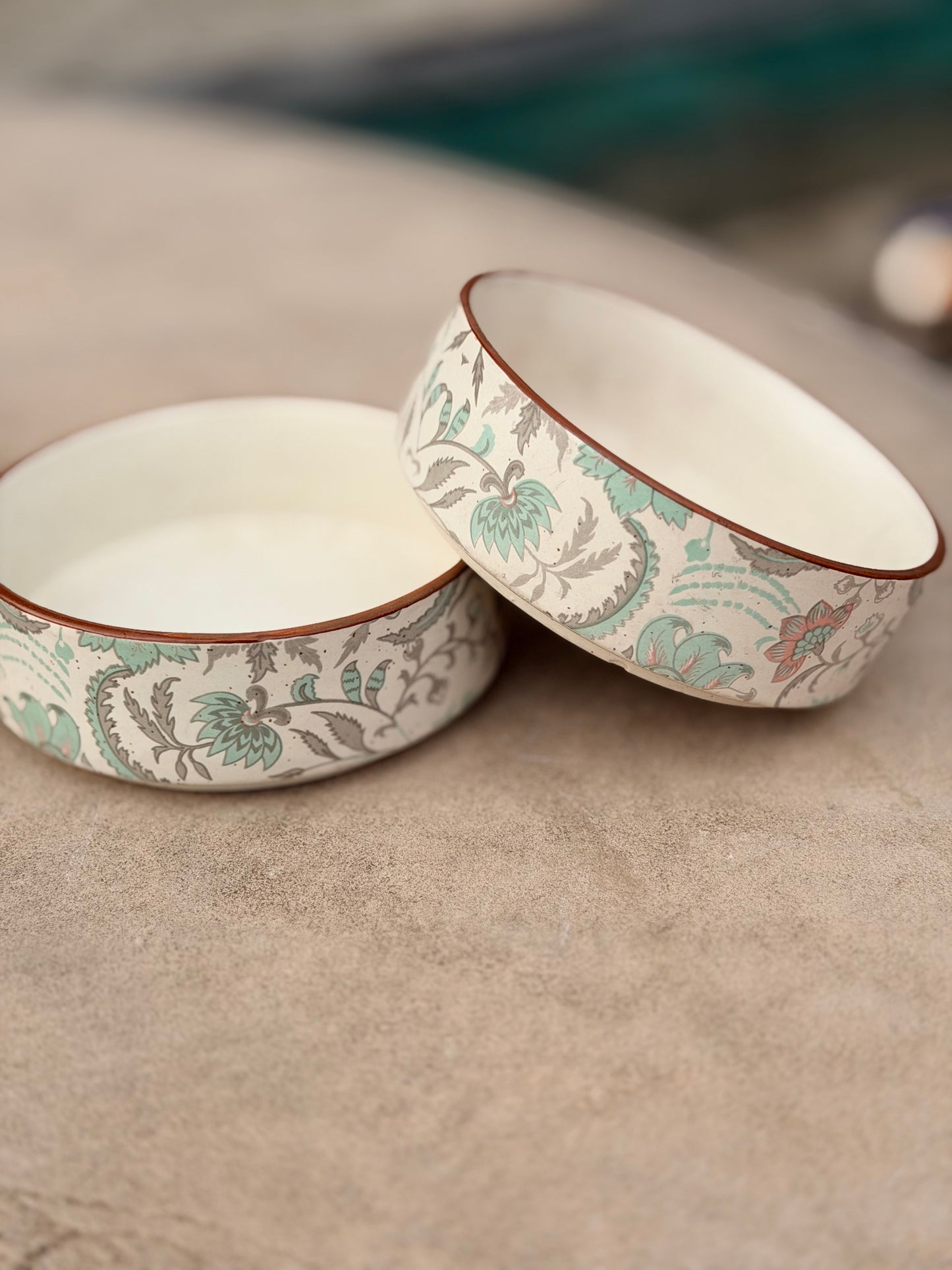 Jardin Flat Bowls – Set of 2 (6 Inch)