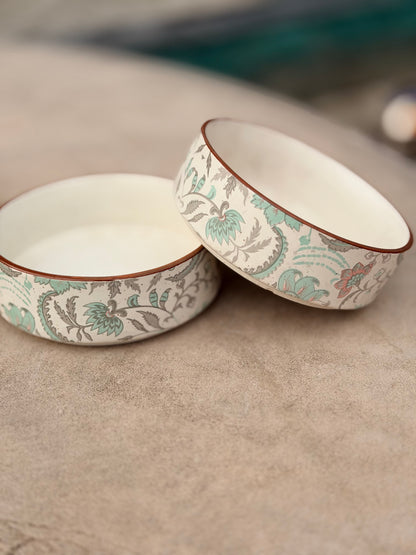 Jardin Flat Bowls – Set of 2 (6 Inch)