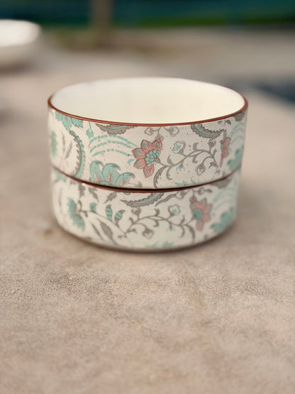 Jardin Flat Bowls – Set of 2 (6 Inch)
