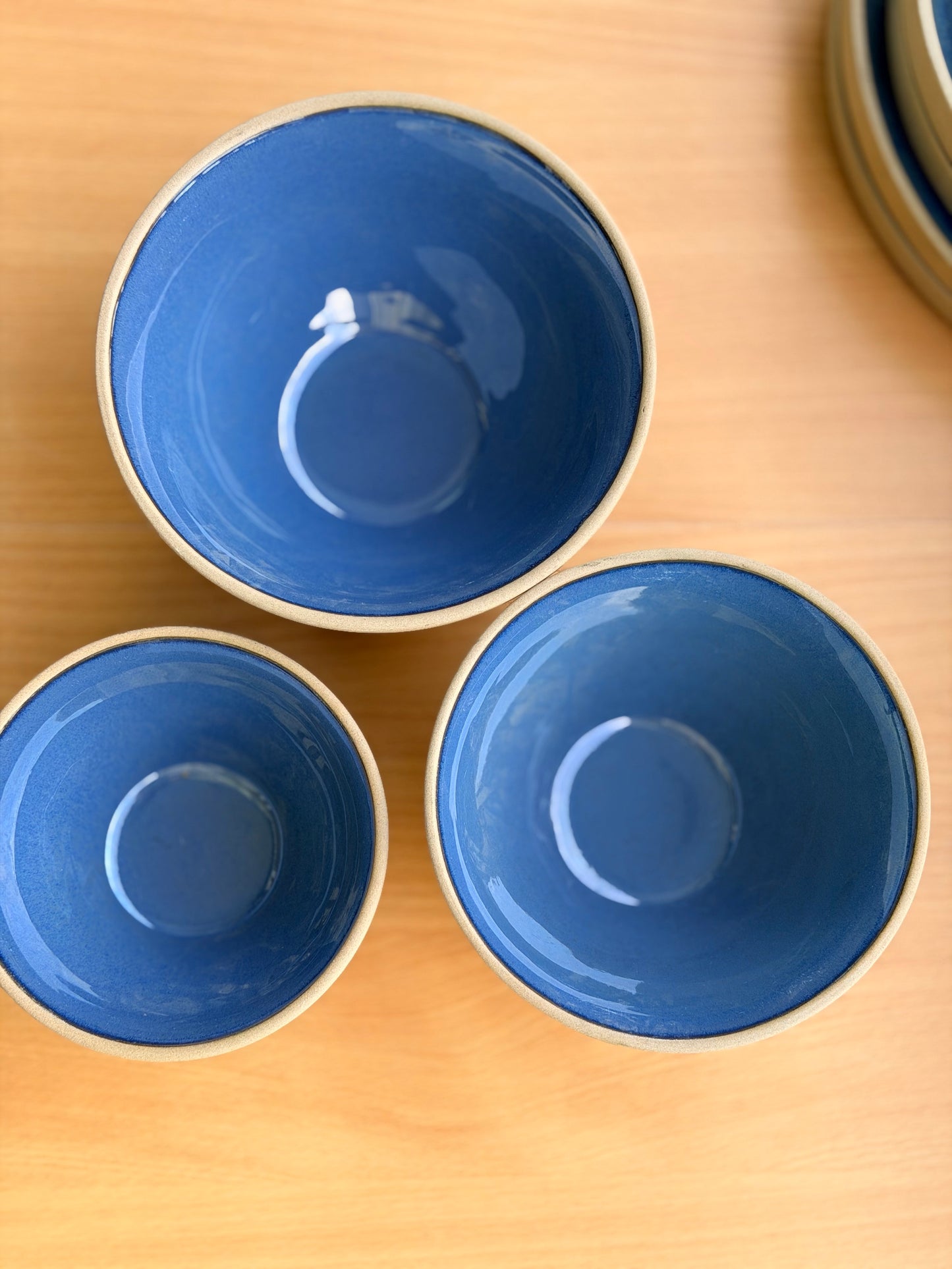 The Azure Conical Bowl Set – Set of 3