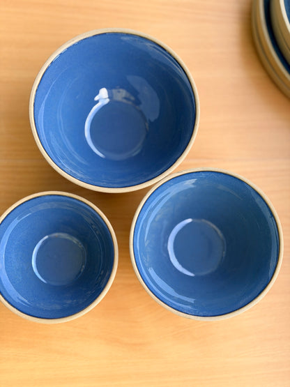 The Azure Conical Bowl Set – Set of 3