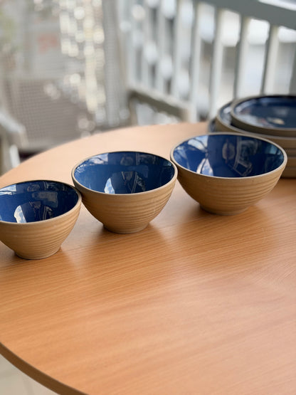 The Azure Conical Bowl Set – Set of 3