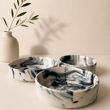 Salt & Pepper Flat Bowl Set