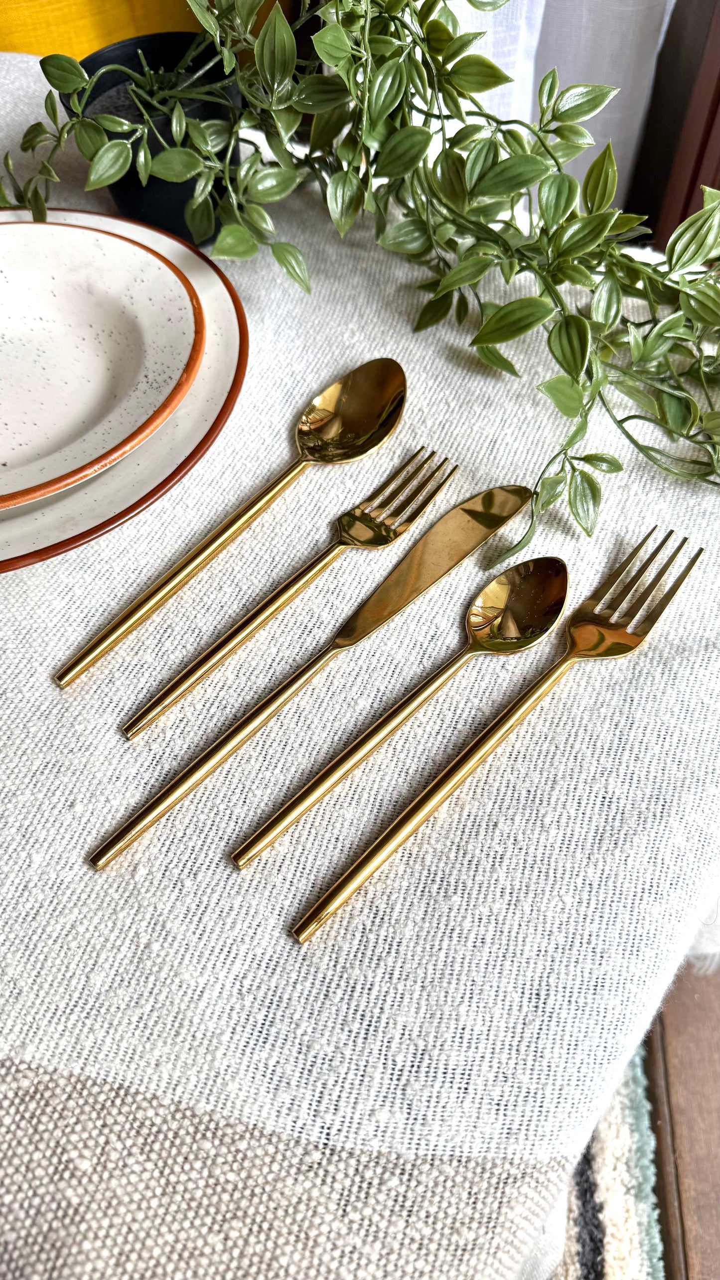 Gold Glossy Cutlery Set