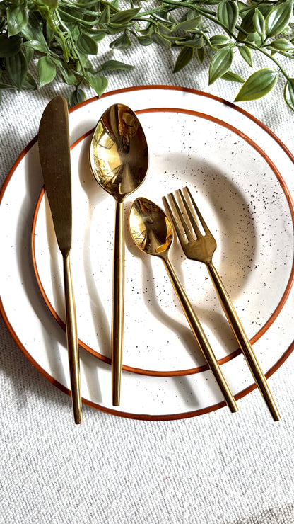 Gold Glossy Cutlery Set