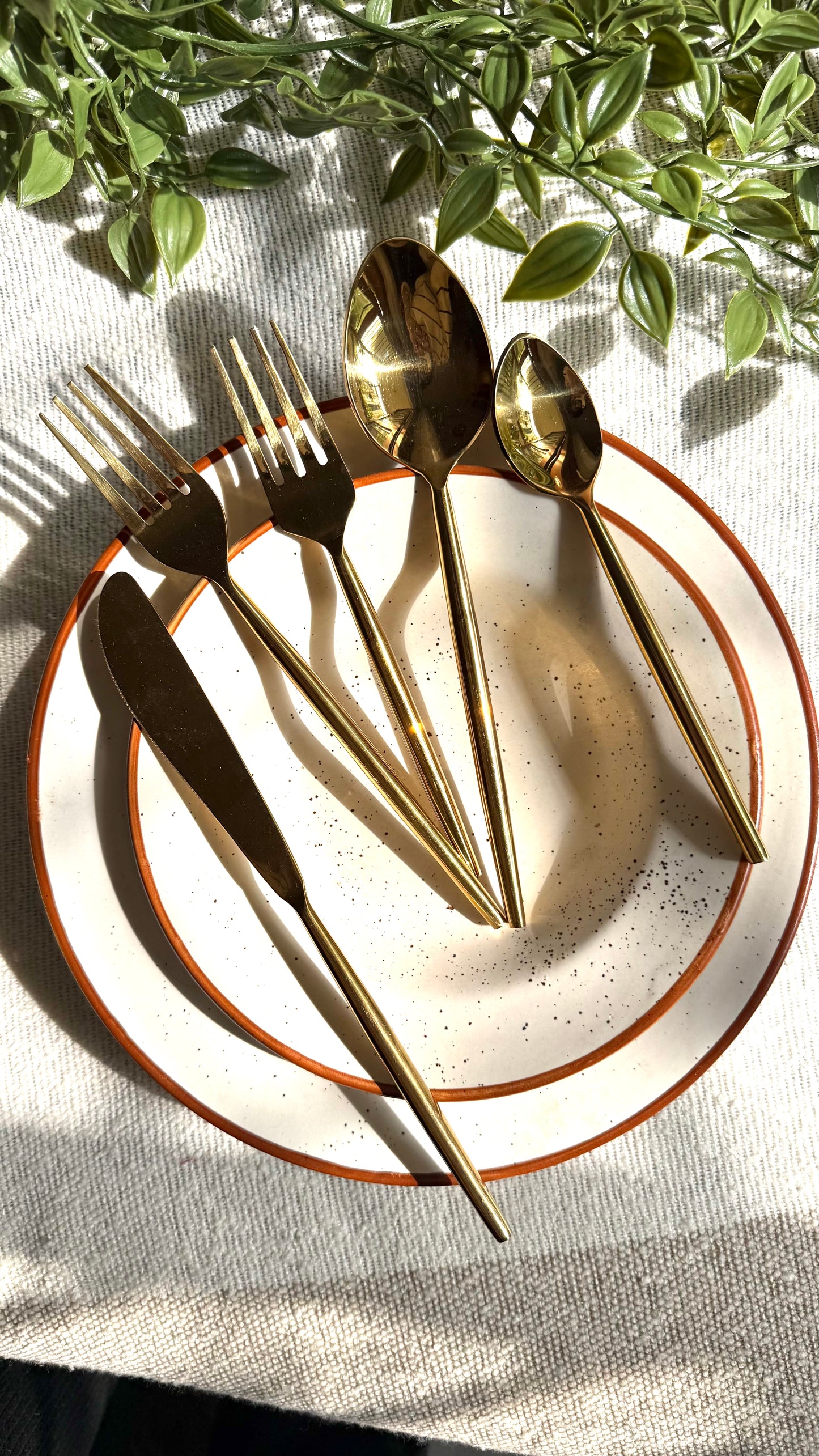 Gold Glossy Cutlery Set