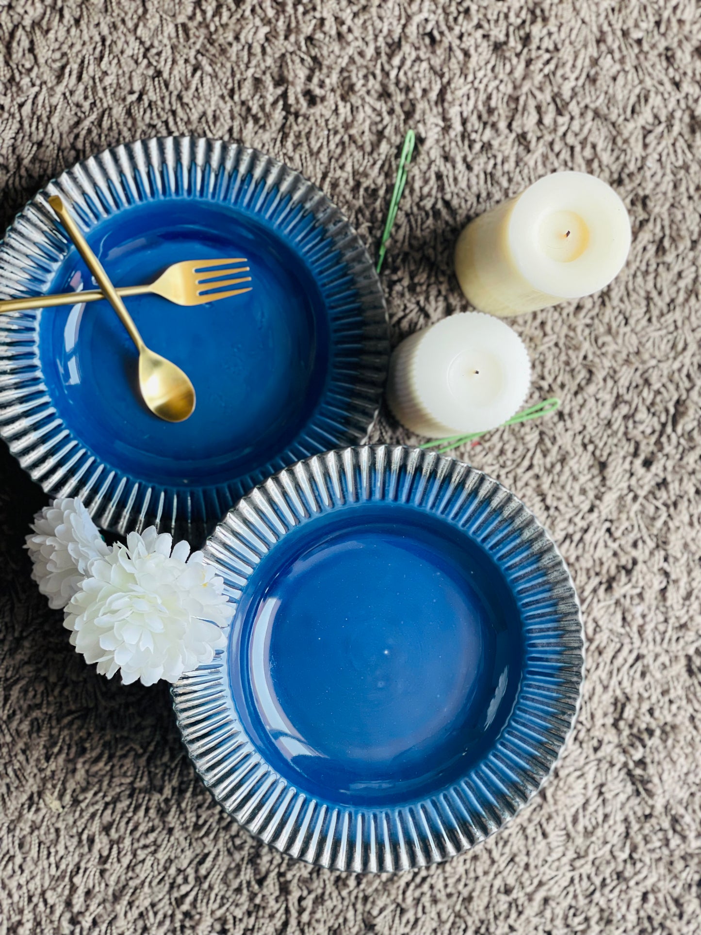 Bleu Pasta Plate