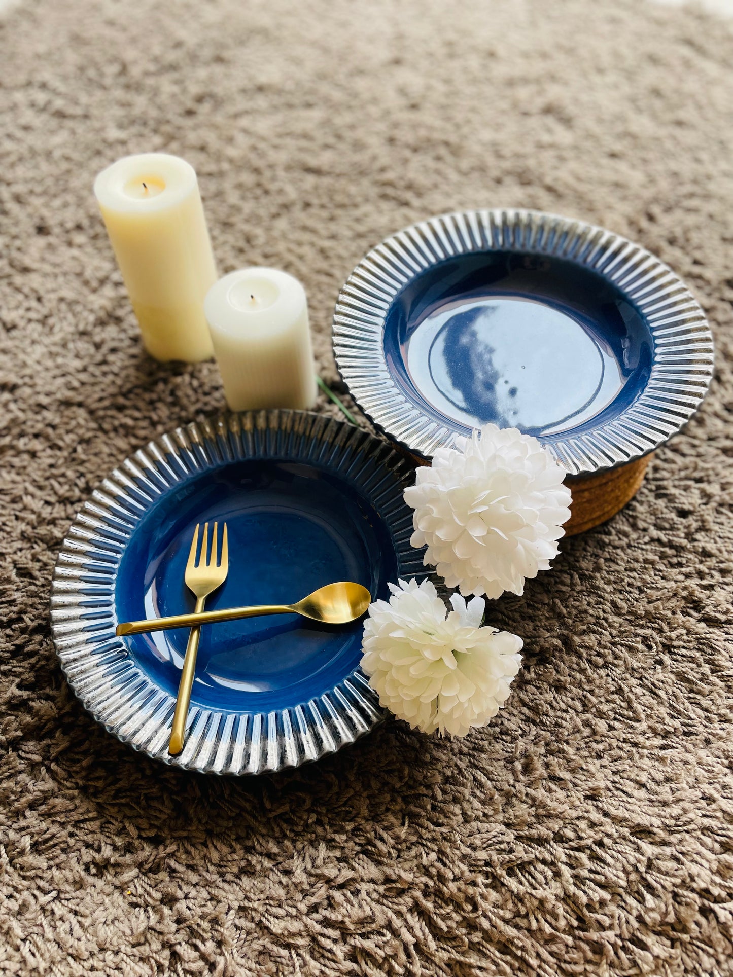 Bleu Pasta Plate