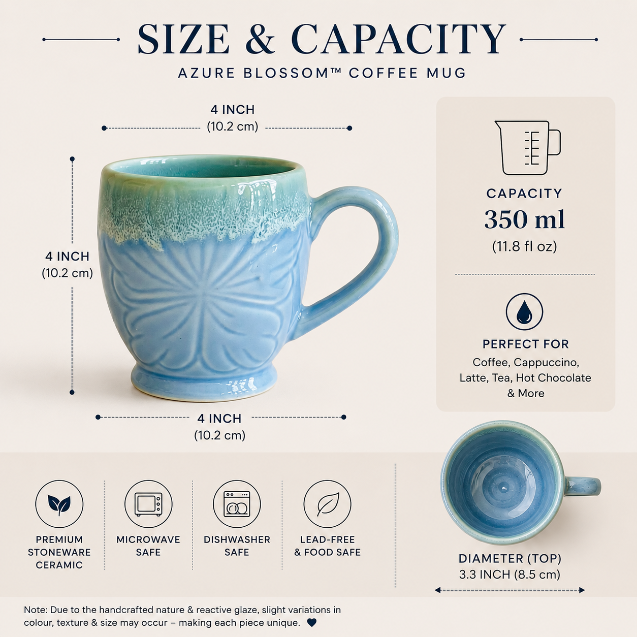 Azure Blossom™ Coffee Mugs