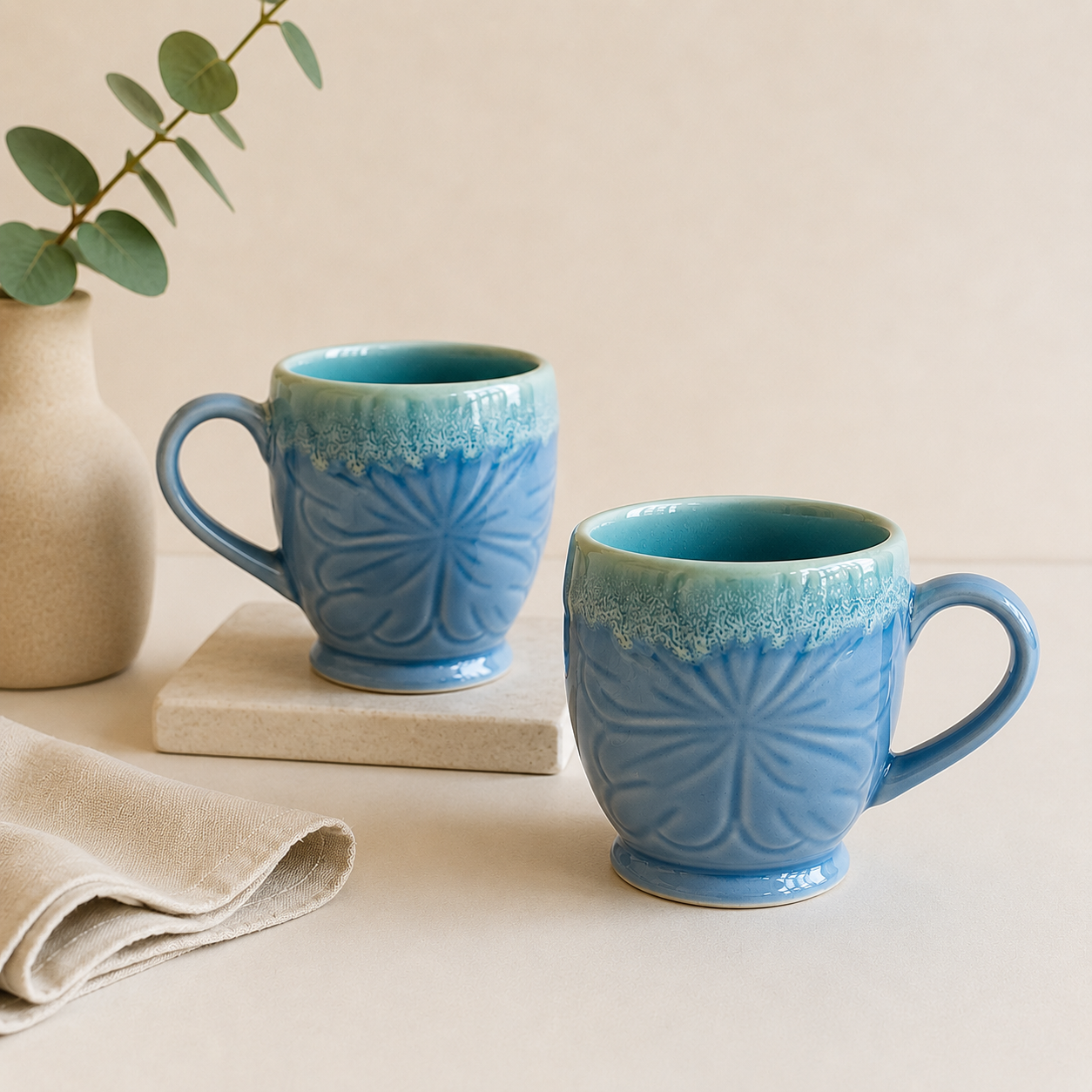 Azure Blossom™ Coffee Mugs