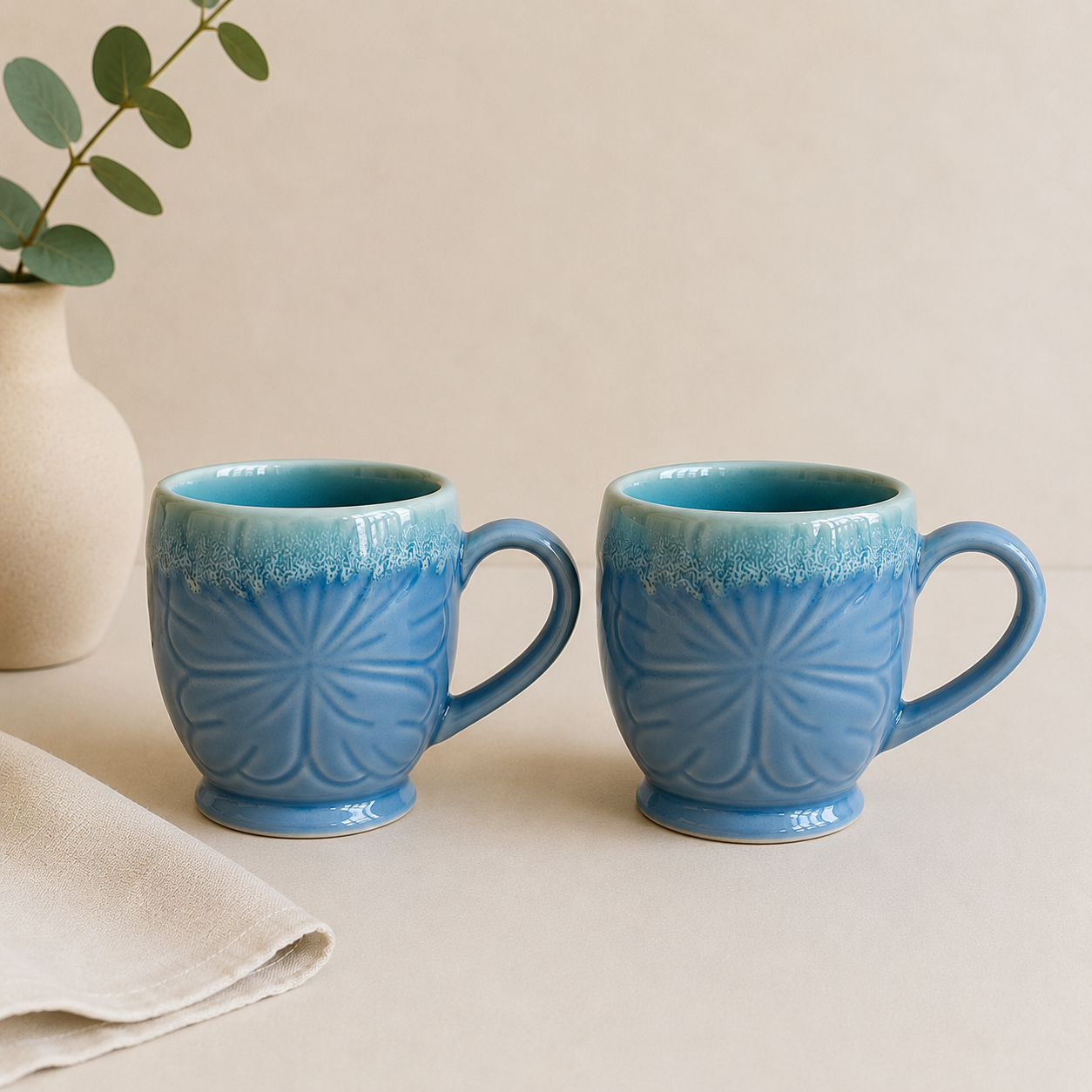Azure Blossom™ Coffee Mugs
