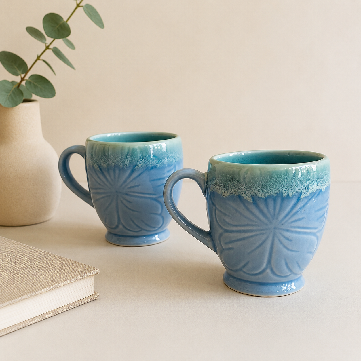 Azure Blossom™ Coffee Mugs