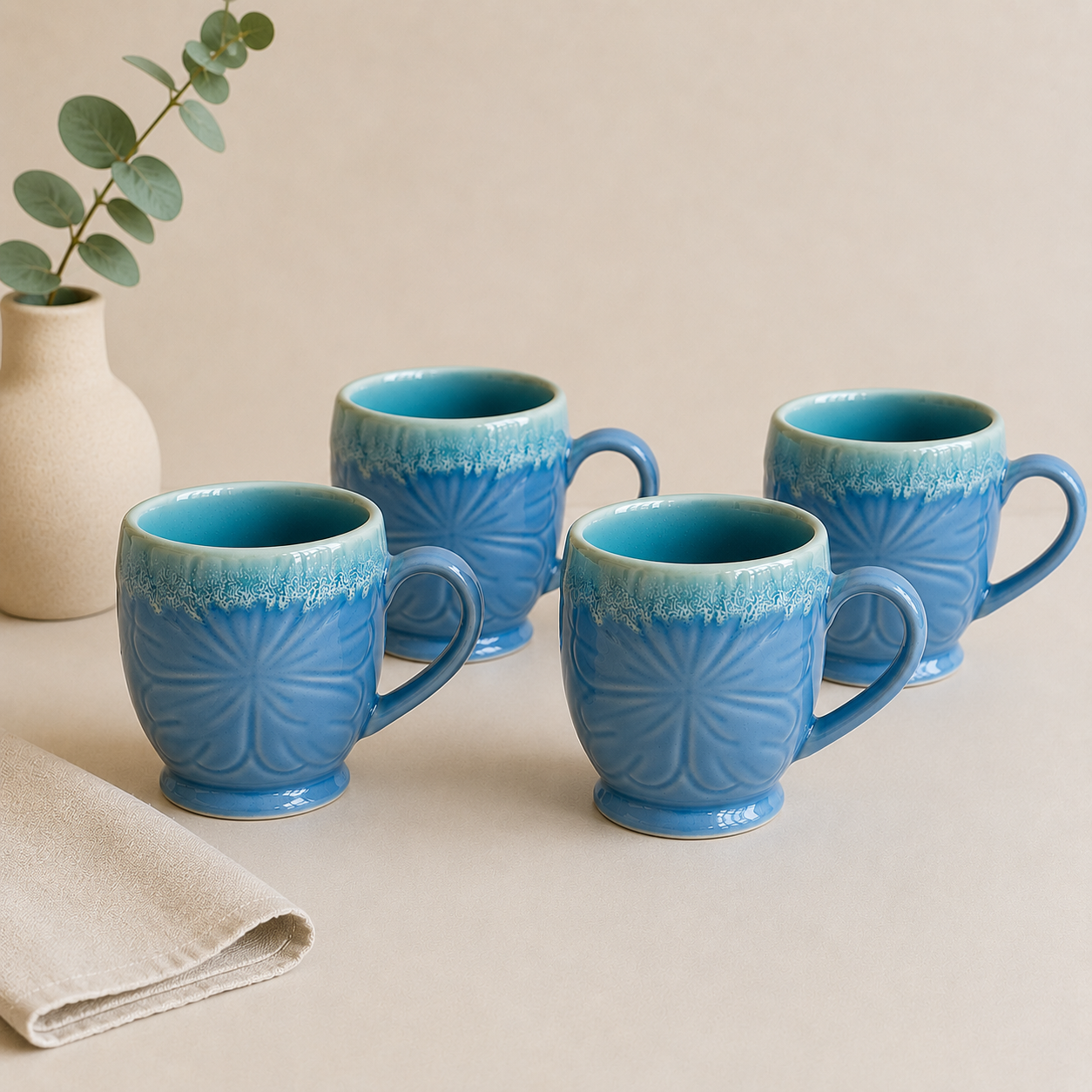 Azure Blossom™ Coffee Mugs