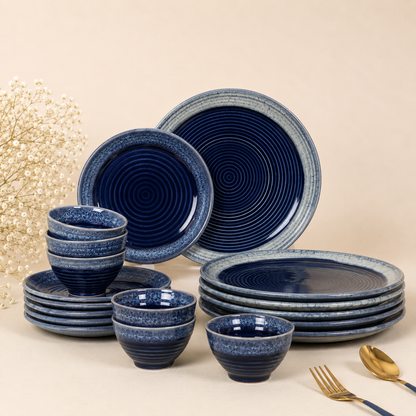 Aureo Dining Set - Dinner Plates, Quarter Plates & Sweet Bowls