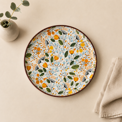 Orange Meadow Flat Plate (8 Inch)