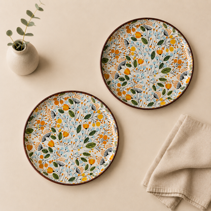 Orange Meadow Flat Plate (8 Inch)