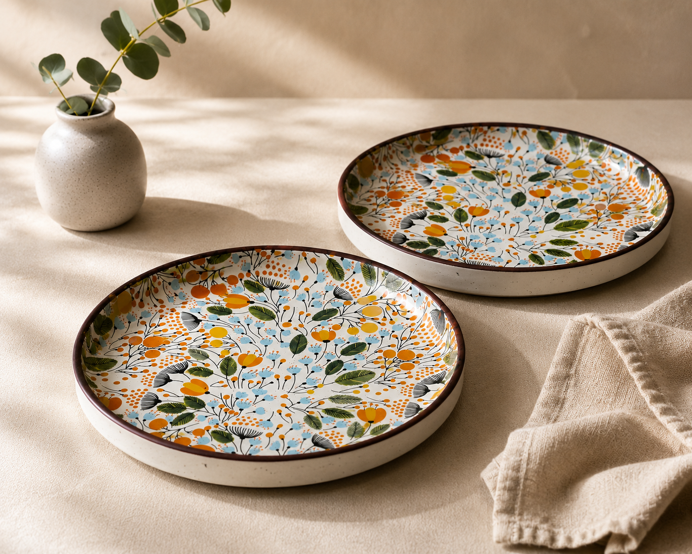 Orange Meadow Flat Plate (8 Inch)