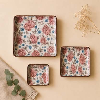 The Floral Vintage Platter Set