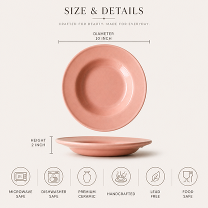 The Pinkeey Pasta Plate - 10 Inch