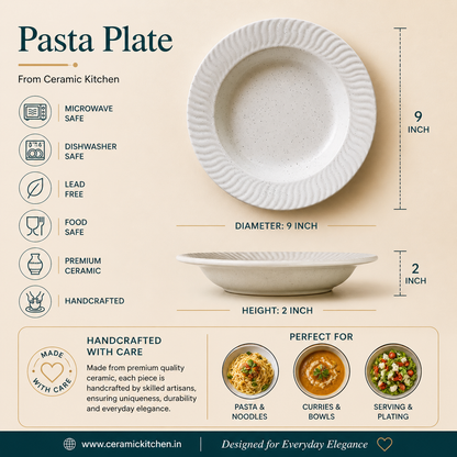 Crema Pasta Plate -9 Inch