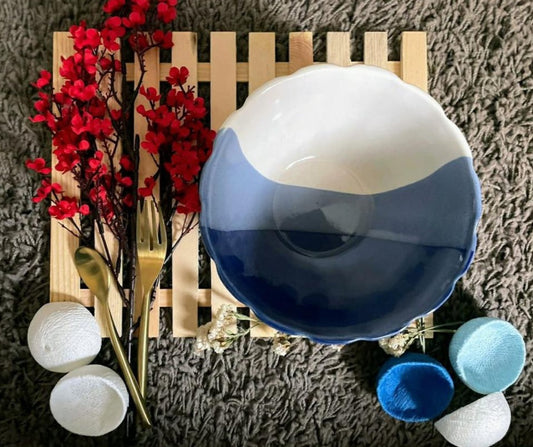 Blue & White Serving Bowl