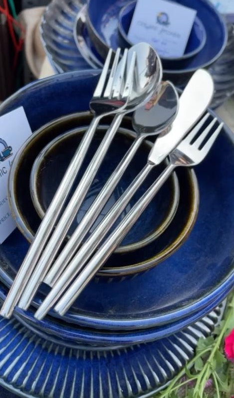 Silvery Glossy Cutlery Set