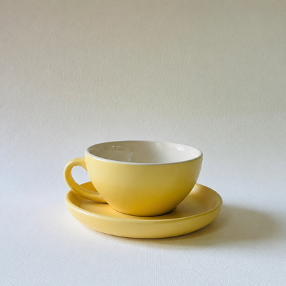 The jaune Cappucino Cup & Saucer Set