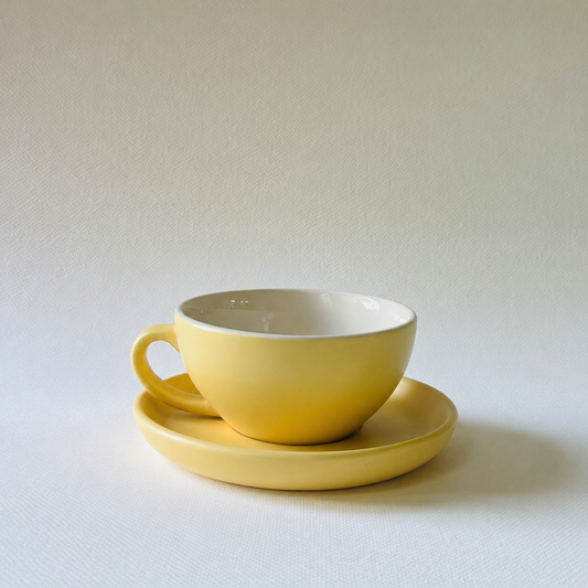 The jaune Cappucino Cup & Saucer Set